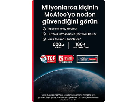 MCAFEE(UE) LiveSafe (Windows, macOS, Android, iOS, ChromeOS) - Sınırsız Cihaz - 1 Yıllık Abonelik (Ürün Anahtar Kartı)
