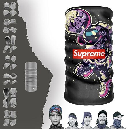 Astronotlu Supreme Boyunluk Bere Bandana Maske Bone Toka Saçbandı