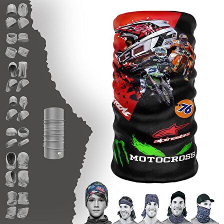 Motocross Boyunluk Bere Bandana Maske Bone Toka Saçbandı