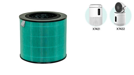 Xenon Smart Akıllı Hava Temizleyici 3 Katmanlı Anti-Alerjik HEPA13 Karbon (X7421 ve X7422 modeli için) Yedek Filtre X8787_M1