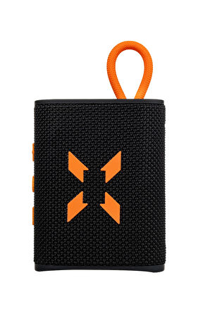 Bluetooth Hoparlör, 5W, IPX7 Suya Dayanıklı, Stereo, RGB Ses Bombası (Siyah-Turuncu) X6703_M0