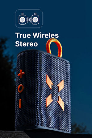 Bluetooth Hoparlör, 5W, IPX7 Suya Dayanıklı, Stereo, RGB Ses Bombası (Beyaz + Mavi) X6703