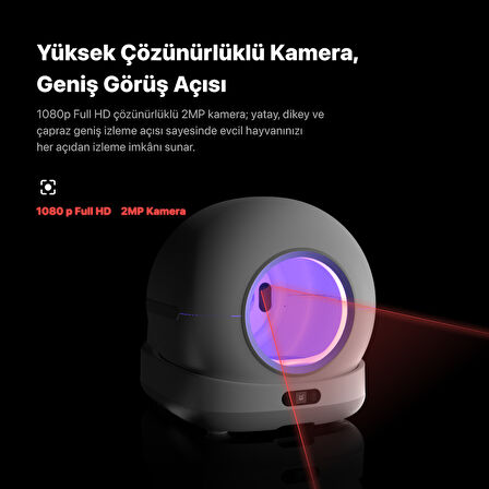 Xenon Smart Akıllı Otomatik Kameralı Kedi Tuvaleti UV Sterilizasyonlu 72L Hacim 7L Kapasiteli Cat Cleaner X8623