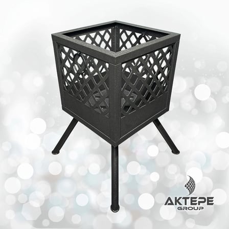 Bahçe Şöminesi Ateş Çukuru 60 Litre Büyük Boy Şömine Bahçe Sobası Balkon Isıtma Fire Pit