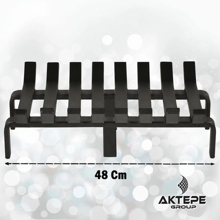 Şömine Izgarası 8 Çubuklu 48 Cm X 32 Cm Ekstra Dar Gözlü Izgara