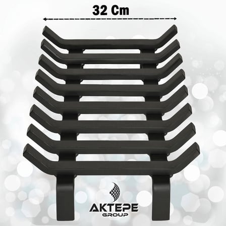 Şömine Izgarası 8 Çubuklu 48 Cm X 32 Cm Ekstra Dar Gözlü Izgara