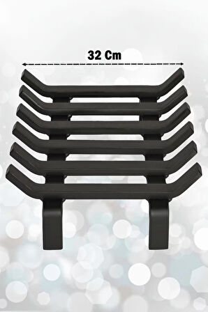 Şömine Izgarası 6 Çubuklu 36 Cm X 32 Cm Ekstra Dar Gözlü Izgara