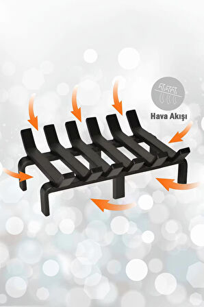 Şömine Izgarası 6 Çubuklu 36 Cm X 32 Cm Ekstra Dar Gözlü Izgara
