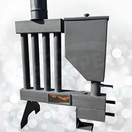 Pelet Sobası Petekli Pelet Soba Camlı Şömine Soba Stove Füze Roket