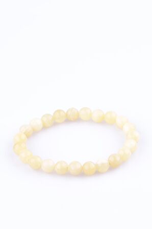 Kalsit Doğal Taş Bileklik 8 mm Küre Kesim