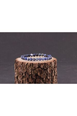 Sodalit Doğal Taş Bileklik 6 Mm