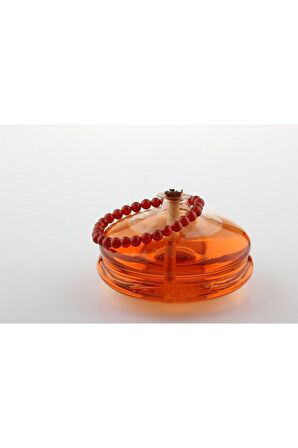 Kırmızı Akik Doğal Taş Bileklik 6mm