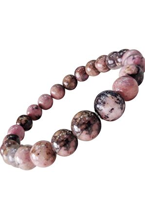 Rodonit Doğal Taş Bileklik 8 Mm