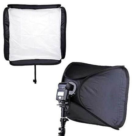 TEWISE Tepe Flaşları Uyumlu 40x40cm Softbox