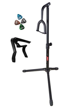 Lastvoice Gtr-01C Gitar Standı Sehpası + Capo + Pena Paketi