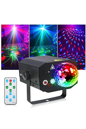 Quenlite QD-16 RGB Sahne Led ve Lazer Işık 16 Çeşit Desen