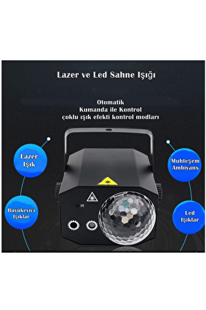 Quenlite QD-16 RGB Sahne Led ve Lazer Işık 16 Çeşit Desen