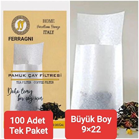 ÇAY ve KAHVE FİLTRESİ  TEK PAKET (100 Adet) BÜYÜK BOY