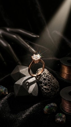 Bronz Vintage Kadın Yüzük Otantik Takı Taç Model Tek Taş Yüzük Ayarlanabilir 