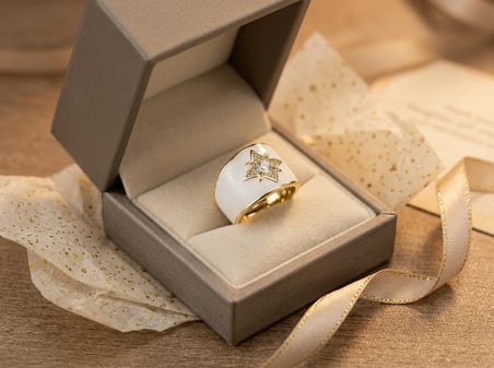 Vip Çelik Vintage Kadın Yüzük 14K Altın Kaplama Beyaz Mineli Zirkon Taşlı Ayarlanabilir 