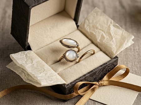 Bronz Vintage Kadın Yüzük Kadın Yüzük Otantik Bakır Takı Doğaltaş Beyaz Sedef Taşı Bohem Model Önden Ayarlanabilir 