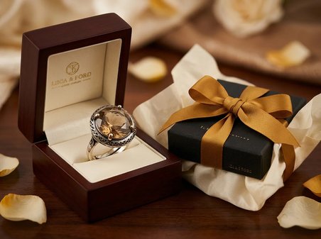 Bronz  Vintage Kadın Yüzük Otantik Bakır Takı Zultanit Taşı Yuvarlak Tektaş Model Ayarlanabilir