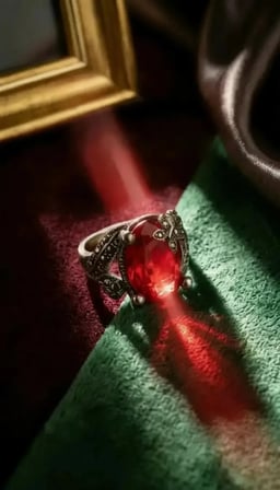 Bronz Vintage Kadın Yüzük Otantik Bakır Takı Kırmızı Kristal Oval Taş Kelebekli Ayarlanabilir 