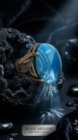Bronz Vintage Kadın Yüzük Otantik Bakır Takı Büyük Mavi Taş Oval Ayarlanabilir 