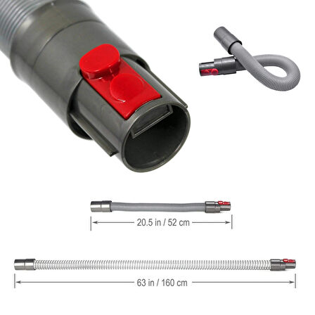 FilterHauz Dyson Uyumlu V10 Temizlik Başlık Seti I Hortum + Uzun Uç