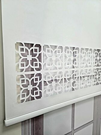 Stor Perde Desenli Lazer Kesim Kalın Kumaşlı ML105