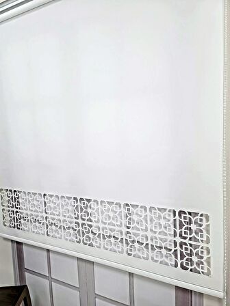 Stor Perde Desenli Lazer Kesim Kalın Kumaşlı ML105