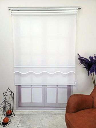 BBB Keten Kumaşlı Çift Mekanizmalı Tül Stor Perde MT3000