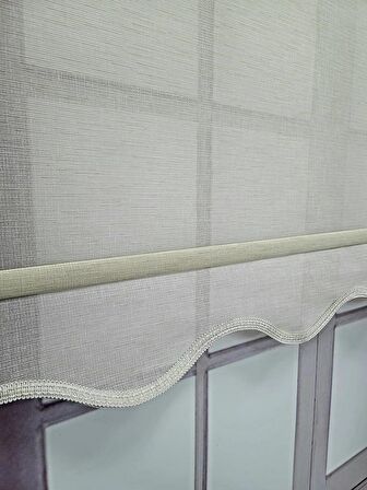 BBB Keten Kumaşlı Çift Mekanizmalı Tül Stor Perde MT3000