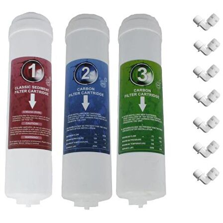 Su Arıtma Filtre Seti 3'lü Inline Set