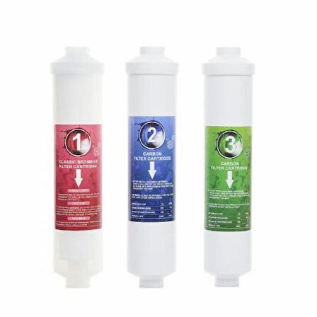 Su Arıtma Filtre Seti 3'lü Inline Set