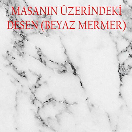 Açılır Milano Masa Mdf  X Beyaz Metal Ayak  ( Ortadan Açılır ) 70x120 cm  