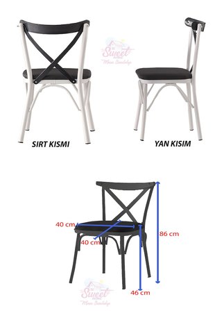 Açılır 60x100 Cm Mini Silva Beyaz Mermer Masa  4 Adet Çapraz Sandalye Takım