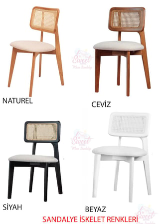 Yanlardan Açılır Smart Masa 4 Adet Kuzey Sandalye Naturel Takım
