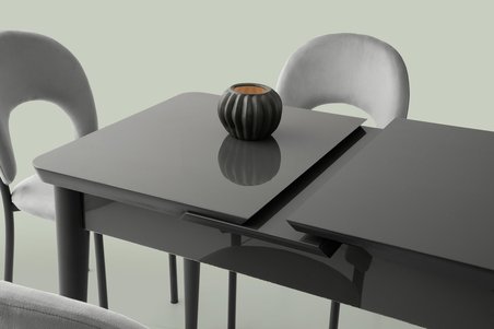 Kelebek 60 x 100 Cm Tekno Kenar Mdf H.G Açılır Masa 4 Adet Sude Sandalye Takım