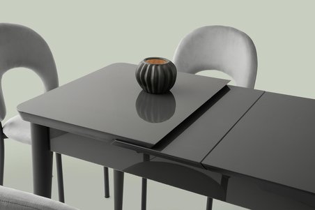 Kelebek 60 x 100 Cm Tekno Kenar Mdf H.G Açılır Masa 4 Adet Sude Sandalye Takım