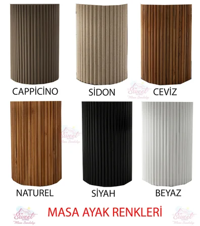 Orkide Sabit Oval Bohem Cappicino Yemek Masası Takımı Ahşap Nergis Sandalye  (1 Masa 4 Sandalye )