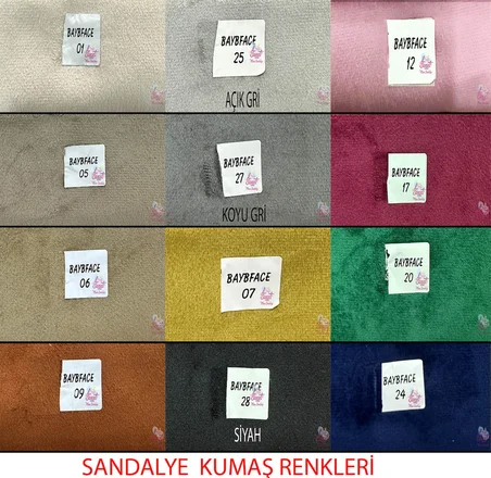 Orkide Sabit Oval Bohem Cappicino Yemek Masası Takımı Ahşap Nergis Sandalye  (1 Masa 4 Sandalye )