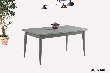 Kelebek Açılır Mdf Masa Mutfak,Salon,Yemek Odası Masası 80x130 cm Gri