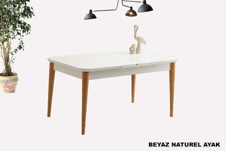 Kelebek Açılır Mdf Masa Mutfak,Salon,Yemek Odası Masası 80x130 cm Naturel