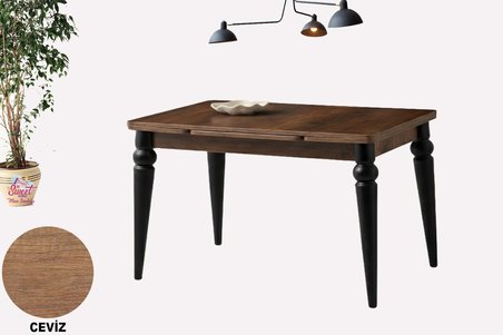 Yanlardan Açılır 80 x 120 Yakamoz Arda Masa  Topkapı Ayak Mutfak,Salon,Yemek Odası Masası Ceviz