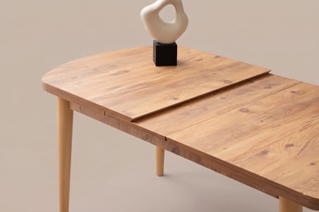 Kelebek Gizli Kaşıklıklı Açılır Mdf Masa Mutfak,Salon,Yemek Odası Masası 80x140 cm  Diş Budak