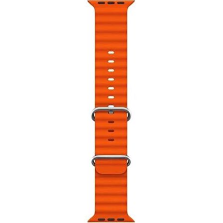 Cosmostech Akıllı Saat Watch için Uyumlu 42MM 44MM 45MM 49MM 1/2/3/4/5/6/se/7/8/ultra Akıllı Saat Silikon Kordon ve Kayışı Turuncu