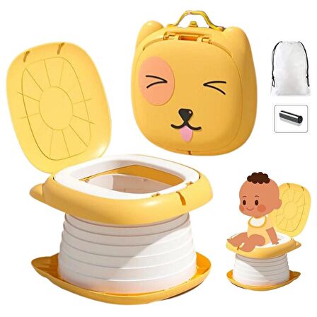 MooieBaby's Cat Potty Katlanabilir Çocuk Tuvaleti, Çok Fonksiyonlu Taşınabilir Alıştırma Lazımlığı