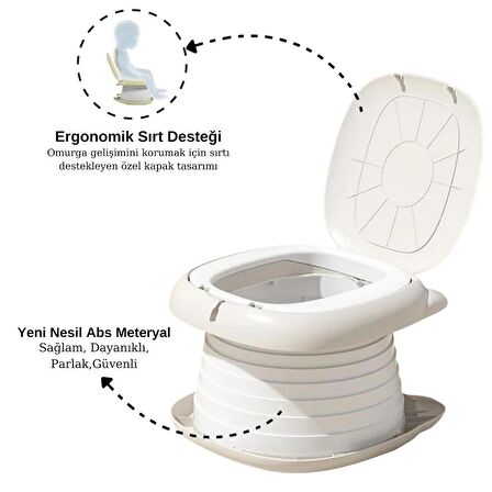 MooieBaby's Cat Potty Katlanabilir Çocuk Tuvaleti, Çok Fonksiyonlu Taşınabilir Alıştırma Lazımlığı, Carry Potty