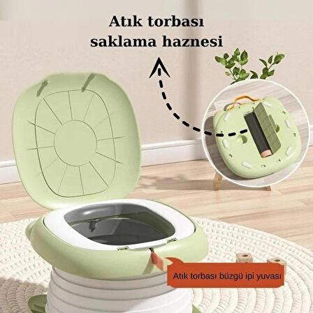 MooieBaby's Cat Potty Katlanabilir Çocuk Tuvaleti, Çok Fonksiyonlu Taşınabilir Alıştırma Lazımlığı, Carry Potty